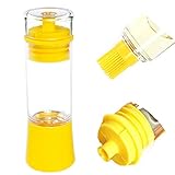 Westspark Cooking Oil Brush Bottle, Basting Brush Dual Use Heat Resistant BBQ Grill Barbecue Pancake Cooking Marinate Oil Pastry Silicone Brushes Anti Leak & Dust Lid