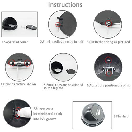 4 YIOVVOM+Vehicle+Automotive+Garbage+Black+2PCS