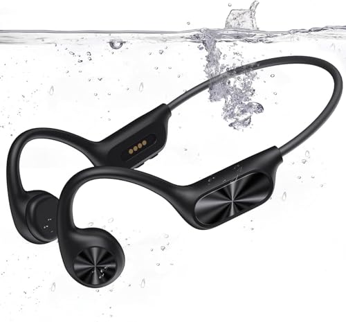 Swimming Headphones, Bone Conduction Headphones, Open Sports Earphones Wireless Bluetooth 5.4 Built-in MP3 player 32G Memory IPX8 Waterproof Earphones for Swimming