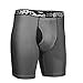2UNDR Mens Gearshift Performance Long Leg Boxer Briefs, Cool Grey, Large