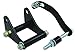 Saginaw Power Steering Pump Mounting Bracket, Black, Compatible with Chevy SBC V8