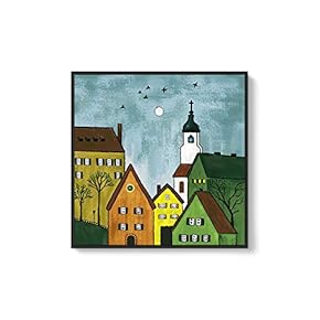 SIGNFORD Framed Canvas Home Artwork Decoration Night Canvas...