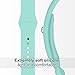 UMTELE Soft Silicone Replacement Strap with Rose Gold Frame for Fitbit Blaze Smart Fitness Watch, Small, Teal