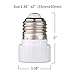 Onite 71-E27GU10P10-WT 10 PCS E26 E27 Edison Screw to GU10 Bayonet Base Adapter Lamp Socket, White