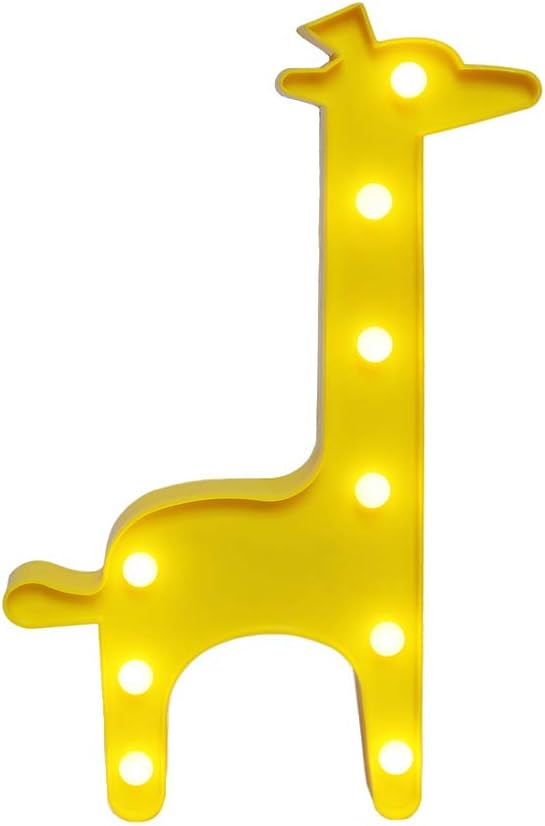 GUOCHENG Cute Giraffe Shaped LED Night Light Warm White Shine Table Night Lamps Bedroom Nursery Home Bedside Indoor Decorations Birthday Gift for Kids Children Girls