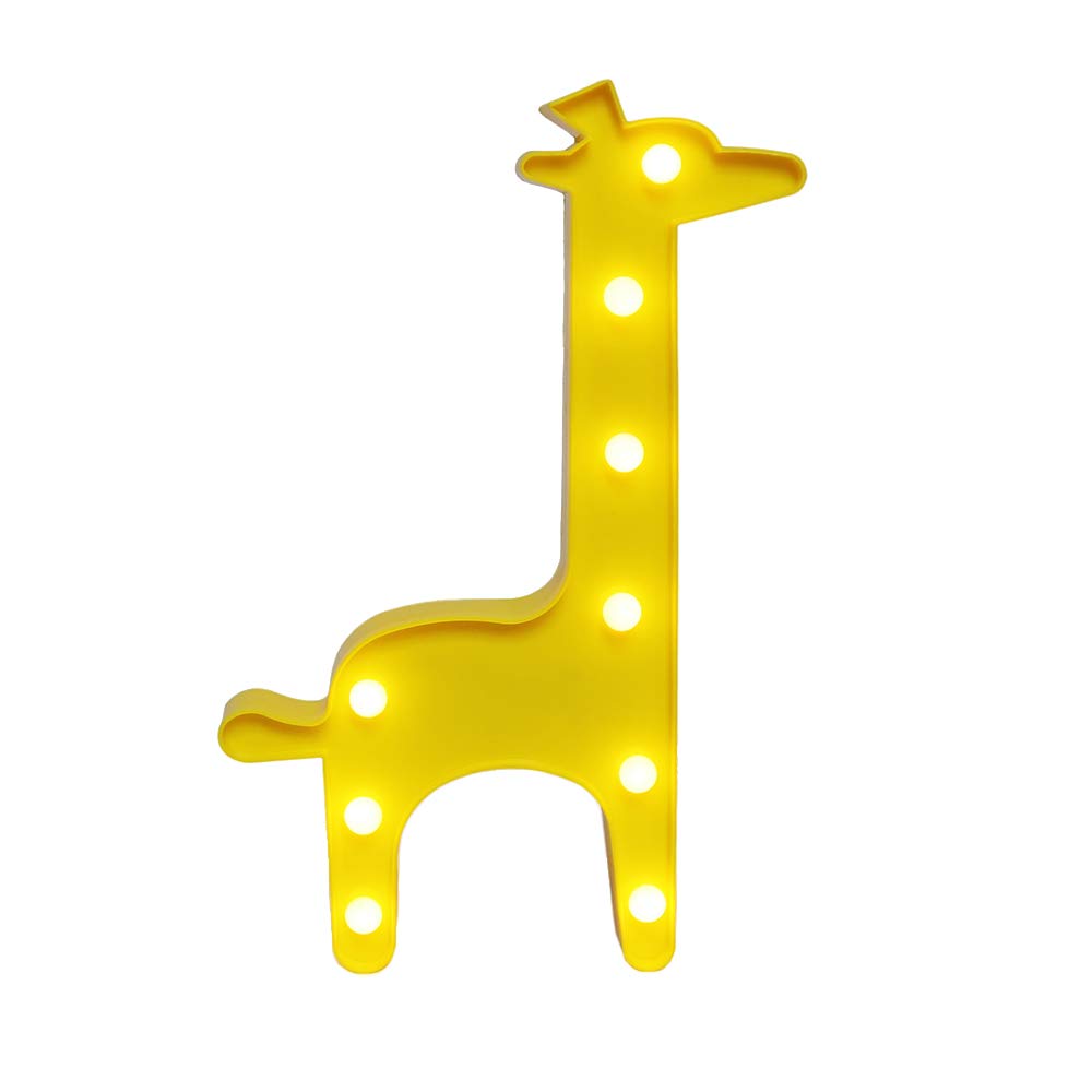 GUOCHENG Cute Giraffe Shaped LED Night Light Warm White Shine Table Night Lamps Bedroom Nursery Home Bedside Indoor Decorations Birthday Gift for Kids Children Girls