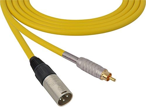 Sescom SC100XRYW Canare Star-Quad Cable XLR Male to RCA Phono Male 100 Foot - Yellow