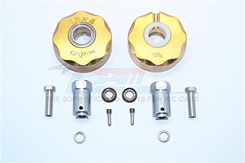 Traxxas TRX-4 Trail Defender Crawler Upgrade Parts Brass Pendulum Wheel Knuckle Axle Weight + 21mm Hex Adapter - 1Pr Set Original Color