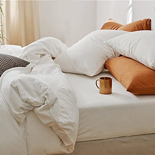 ETDIFFE WHITE DUVET COVER TWIN SIZE, 2PC TWIN...