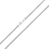 2mm thick solid sterling silver 925 stamped Italian round link SNAKE CHAIN necklace bracelet anklet with lobster claw clasp jewellery jewelry fits Pandora charms - Available in lengths: inch 6