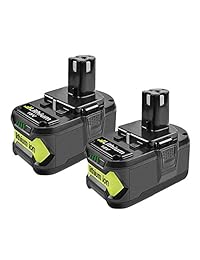Bonacell - Batería de repuesto para Ryobi P100 ONE+ P104 P105 P102 P103 P107 P109 P108 (iones de litio, 18 V, 2 unidades)