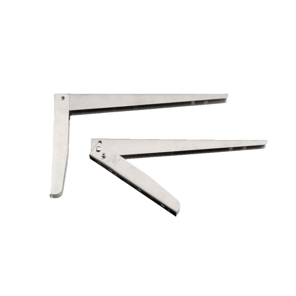 TEHAUX Wall Mount Shelves Shelves Wall Hanging Shelves Stainless Steel Folding Shelf Folding Support Shelf Bracket Fold Down Shelf Bracket Support Frame Steel Shelf Bracket