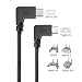 RCstyle 90 Degree Micro USB to Type-c OTG Data Cable Right Angle Connector Cord Compatible with DJI Mavic Mini,Spark, Mavic Pro, Platinum, Air, 2 Pro, Zoom Remote Controller Accessories 1FT