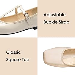 Dear Time Mary Jane Shoes for Women Ballets Strap