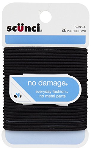 No Damage Elastic Hair Bands, Black