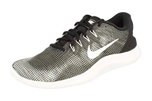 Nike Men's Flex RN 2018 Running Shoes, Black/White, 10.5