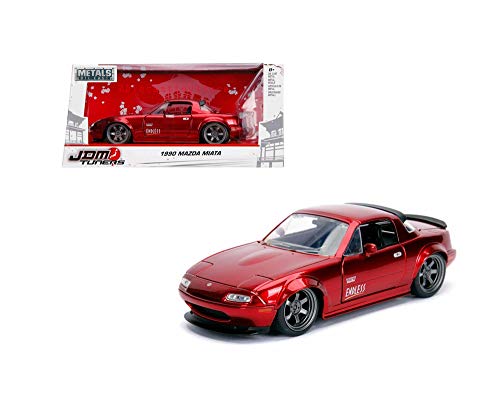 New DIECAST Toys CAR JADA 1:24 W/B - Metals - JDM Tuners - 1990 Mazda Miata Hardtop (RED) 30938