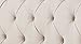 Martinique Upholstered Adjustable Headboard Panel with Solid Wood Frame and Button-Tufted Design, Ivory Finish, Full/Queen