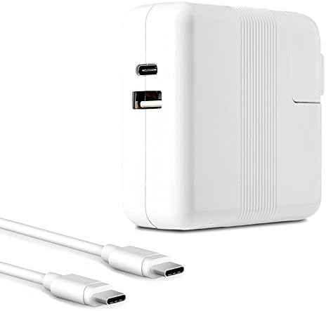 61W USB C Power Adapter,Replacement USB-C PD Charger(Power Delivery 3.0) &amp; 5V/2.4A Ports USB Charger for MacBook Pro 13 inch, MacBook 12 inch,iPad and More,with 6ft USB C to USB C Cable