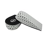 HappyStep 1 Pair In-Sock Invisible Height Increase Half Insole, Memory Foam Heel Inserts, Lift Heel In-Sock Shoe Inserts (Heights  3 cm), Black