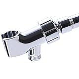 Hoobest Shower Arm Mount Showering Components Adjustable Hand Shower Mounts with Brass Swivel Ball Connector for Showerhead, Chrome
