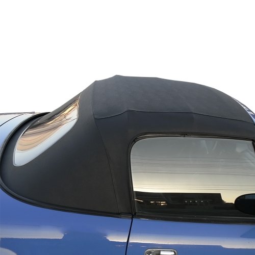 Sierra Auto Tops Convertible Soft Top Replacement, compatible with 1990-2005 Mazda Miata MX5, w/Plastic Window, Cabrio Vinyl, Black