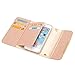 iPhone 8 Case,iPhone 7 Case, LONTECT Bling Glitter PU Leather 7 Card Slots Wallet Case Handbag with Detachable Magnetic Back Case & Metal Chain for Apple iPhone 8/iPhone 7 - Rose Gold