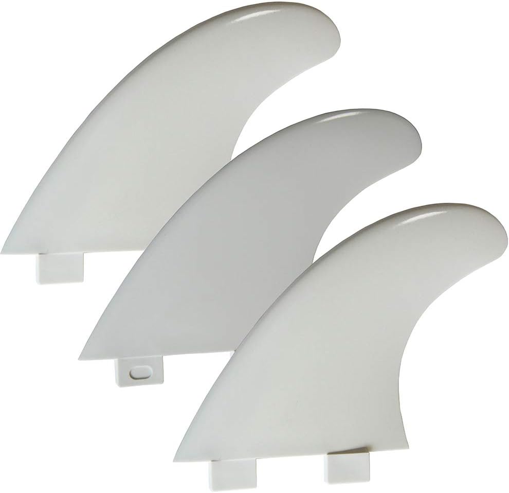 Set 3 Pinne Da Surf FCS G5 - Per Longboard E Shortboard | Nere/Bianche, In Nylon E Fibra Di Vetro