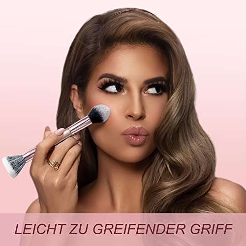 Make Up Pinsel Blush Pinsel, Duo End Profi Schminkpinsel Rouge Pinsel ideal für das Auftragen von Make-up auf den Wangen, Makeup Pinsel für einfaches Auftragen, Make-up Pinsel & Zubehör