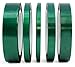 5-Pack Green Polyester Hi-Temp Masking Tape Multi-Sized Value Bundle; 1/4