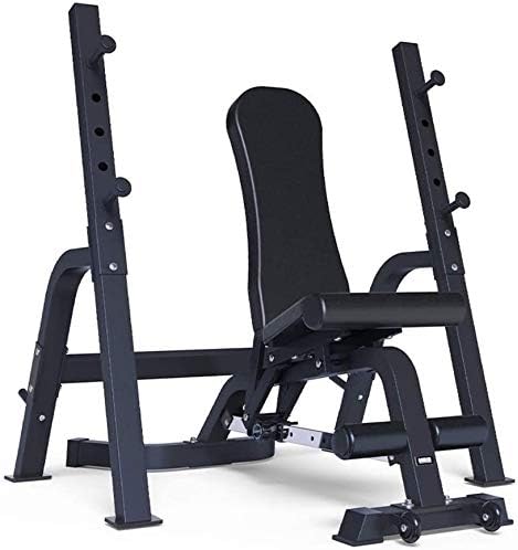 HZC Weight Bench Adjustable Barbell Bed Bench Press Squat Rack Home Dumbbell Bench Fitness Chair Fitness Equipment Benches Blue