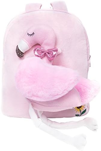 Toddler Backpack-TALENTBABY Plush Kids Backpack with Leash Safety Harness and Cute 3D Cartoon Animals Toy for 1-6 Years Old Girls Boys(Pink Flamingo)