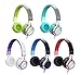 Elecder i39 Headphones with Microphone for Kids, Children, Girls, Boys, Teens, Adults, Foldable Adjustable Wired On Ear Headsets for iPad Cellphones Computer MP3/4 (Gray/Mint Green)