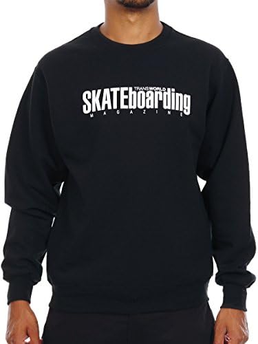 Transworld Skateboarding Black Tws Classic Logo Crew Sweater (S , Black)