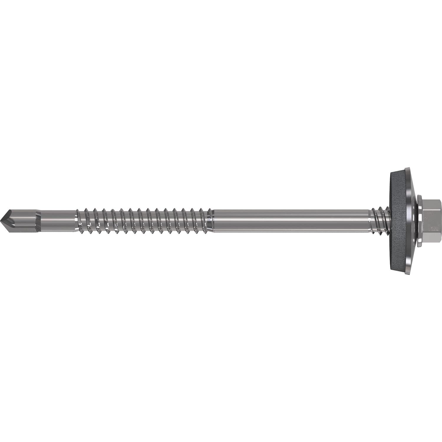 REFABO 17034/5 RP-7K-P Plus Sandwich Drilling Screw 5.5 x 185 / Sealing Washer 22 mm Bi-Metal A2, Stainless Steel, 5.5 x 185