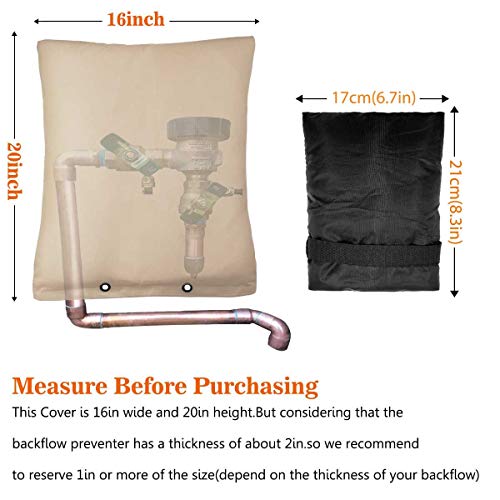 XJunion Backflow Preventers Protection 16''W x 20''H Pipe AntiFreeze