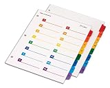 Cardinal by TOPS Products OneStep Printable Table of Contents and Index Dividers, 16-Tab, Numbered, Multi-Color (60950)
