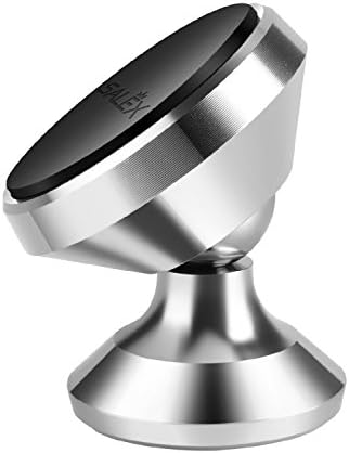 Magnetic Cell Phone Holder for Car dashboard, wall, table. SALEX Universal small 360 bracket mount kit for tablets, GPS: iPhone X/8/8s/8 plus/7s/7/6s, iPad, Samsung Galaxy S9/S8+/Note8/Edge [Silver]