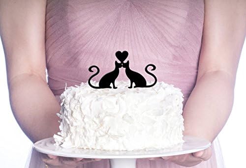 Couple Cats Cake Topper, Wedding Cake Topper