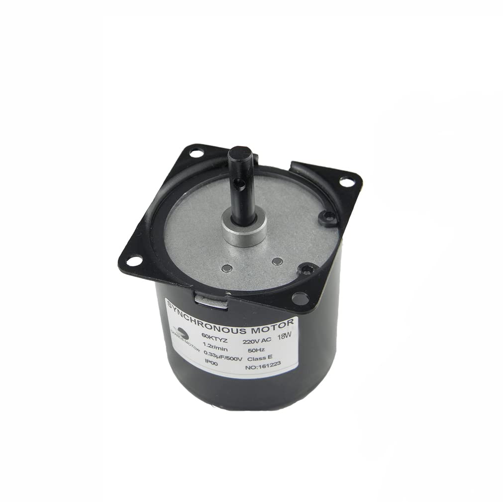 60KTYZ Synchronous Gear Box Motor AC 220V 1.2r/min CW/CCW High Torque Gearbox Electric Motor Contaolable DirectionI 18W for Double Power Switch and Electric — image 1