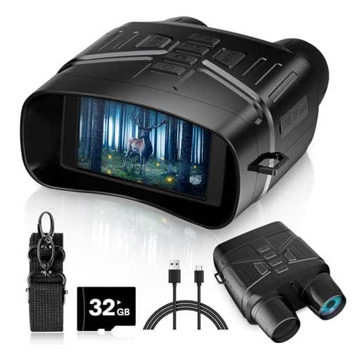 LBOYLOVE® Night Vision Goggles, 4K Digital Infrared Night Vision Binoculars for Adults, Day and Night, with 4K Video, 36MP Photo, 3" HD Screen & 32GB TF Card, Suitable for Hunting, Camping & Security