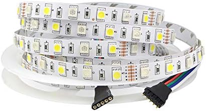 Xligo LED Strip Light Tape Ribbon Lamp RGBW(RGB+White) RGBWW (RGB+Warm White) DC12V 60LEDS/M 5050SMD 5M 16FT Non Waterproof Home Decor
