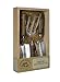 Joseph Bentley Traditional Garden Tools 3-Piece Stainless Steel Hand Tools Set – Includes Hand Trowel, Transplanting Trowel, and Hand Fork – Solid Oak Handles – Long Lasting Durability