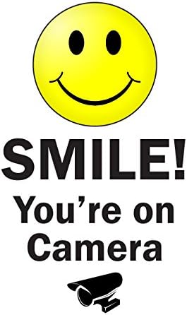 Smile! You're on Camera Parking Sign, 12"w x 18"h, Coroplast, Full Color, 2 Pack