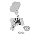 Kmise Chrome 5 String Bass Tuning Pegs Machine Heads Bass Tuners 4R1L