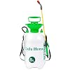Lulu Home 1.3 Gallon Garden Pump Sprayer, Lawn Pump Water Sprayer with 21.6″ Wand Equipped with Adjustable Shoulder Strap, Automatic Pressure Relief Valve