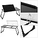 Cocoarm Foldable Lapdesk Multi Function Wooden Laptop Desk Adjustable Portable Breakfast Serving Bed Tray for Surfing Reading Writing Eating, Blackthumb 1