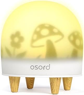 Night Lights for Kids, Baby Bedside Lamp Portable Mood Lamp Breakage Resistant Silicone Night Lamp, Breathing Decorative Table Lamp, OSORD Adjustable Brightness &amp; Multicolor LED for Baby Bedroom