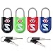 Sure Lock TSA Approved Luggage Locks Mini Size Lock with Keys for Travel, Zinc Alloy Body with Steel Shackle, Key Alike, Key Alike in The Same Package