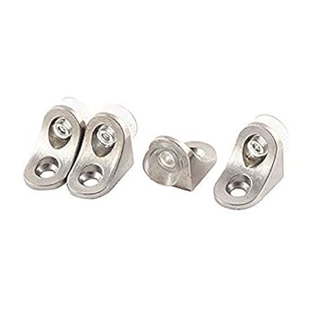 WINOMO 10PCS Regal-Unterstützung L-förmige Winkel Klammer mit Schrauben für Regal-Befestigung